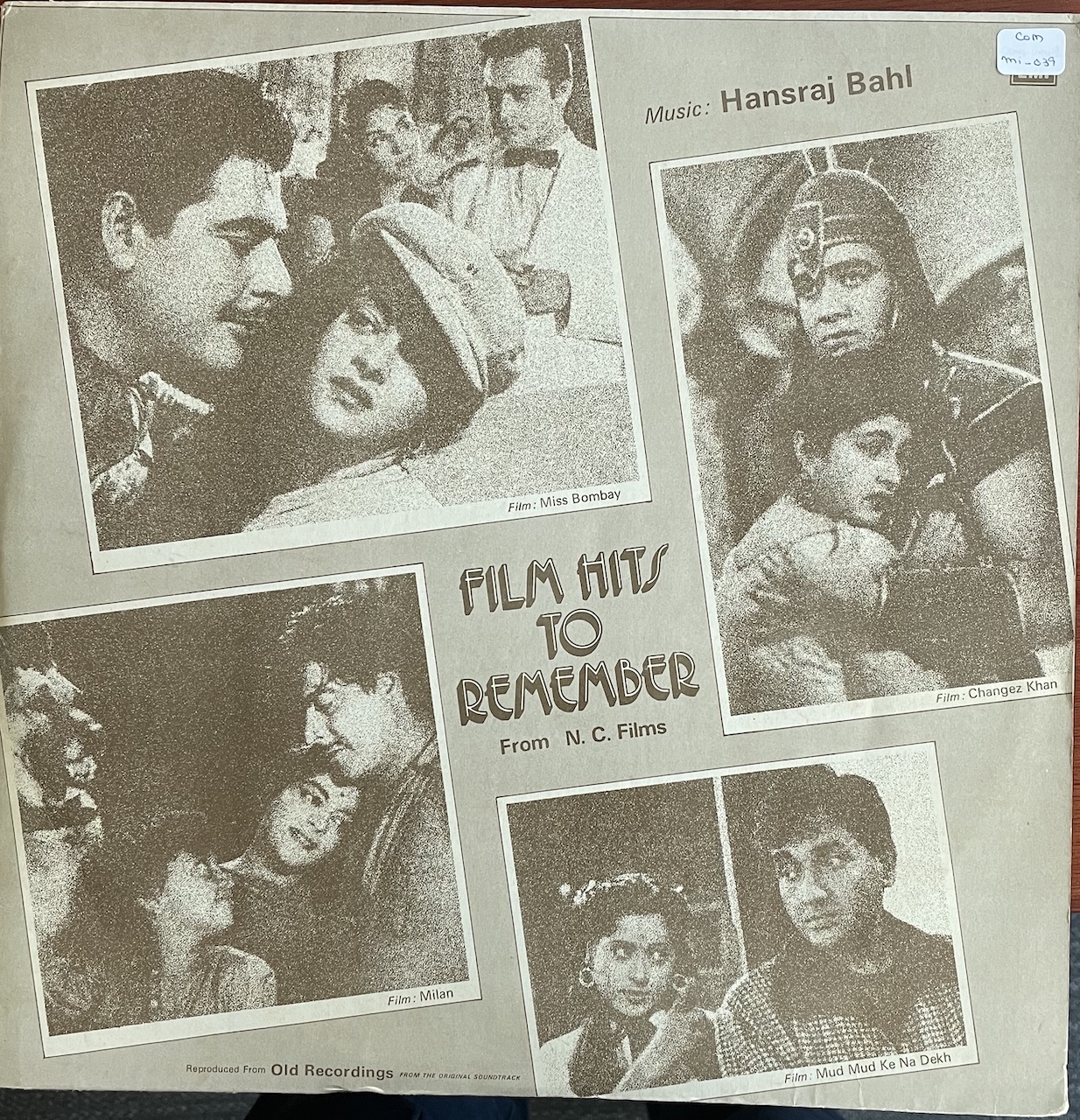 Film Hits to Remember - Hansraj Bahl