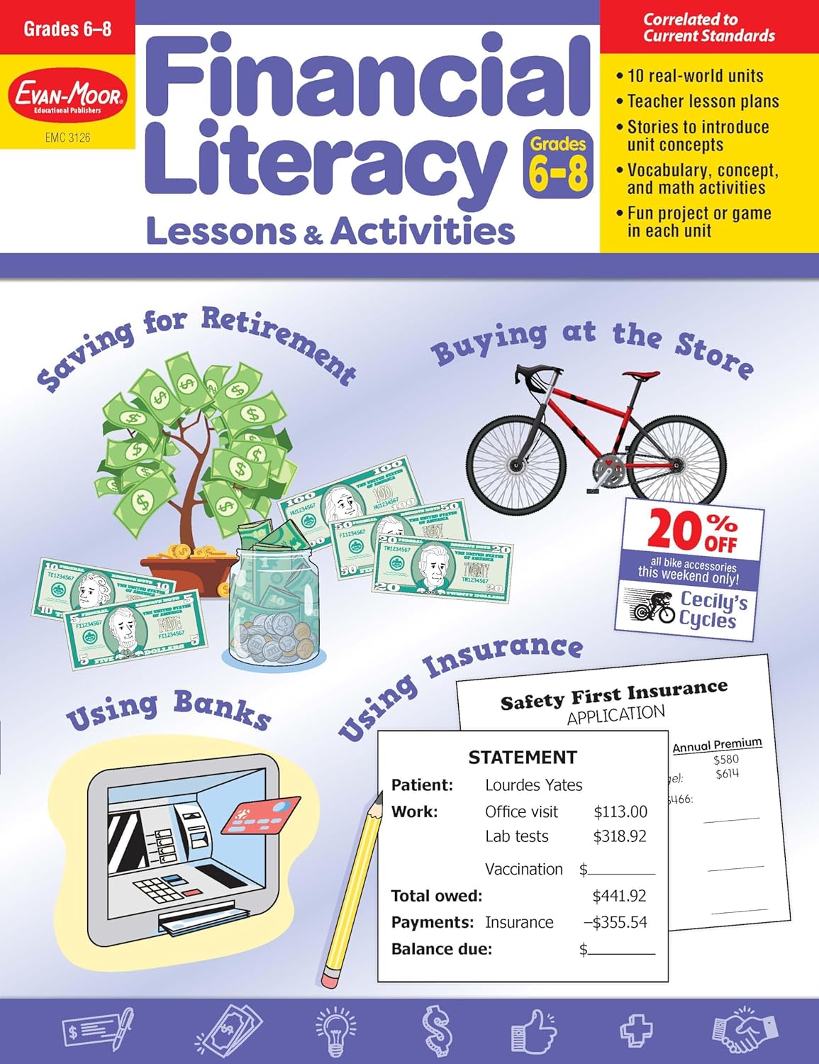 Financial Literacy Lessons & Activities, Grade 6 - 8